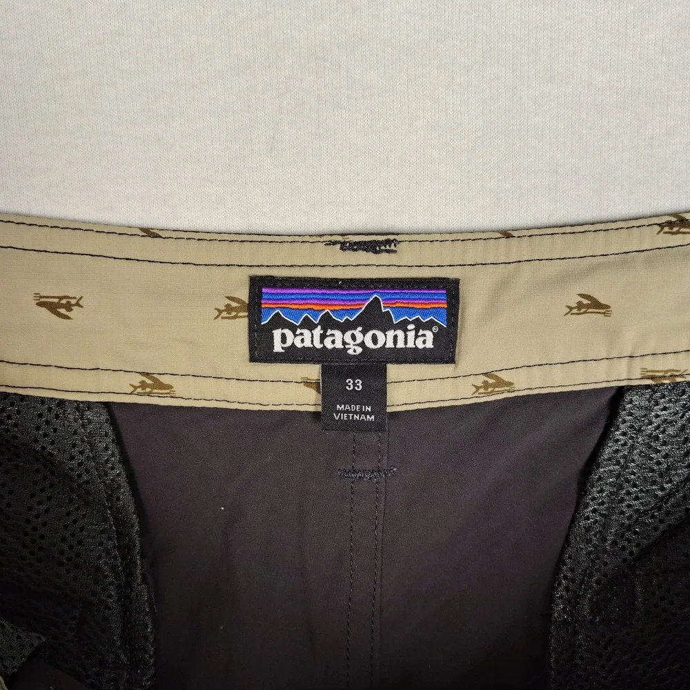 Patagonia Mens 33 Hybrid Shorts Gray Nylon Spandex Stretch Water Hiking Casual